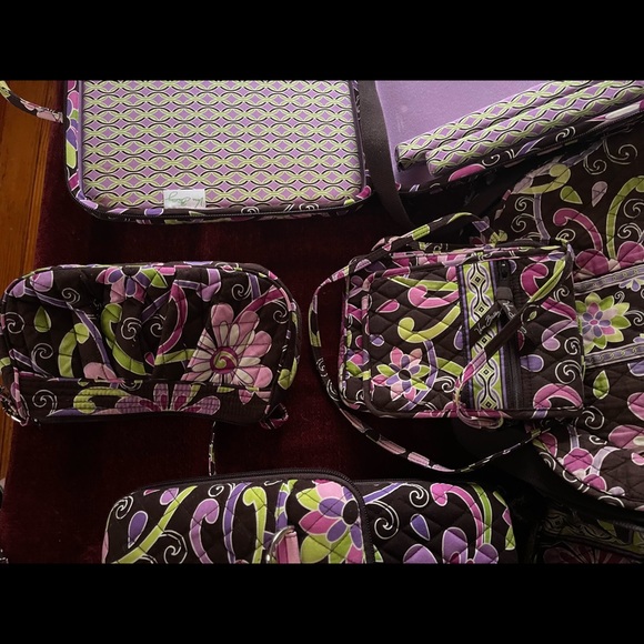 Complete set of Vera Bradley “Purple Punch” Bags, etc. - Picture 8 of 10